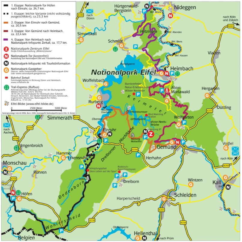 Nationaalpark de Eifel en de route