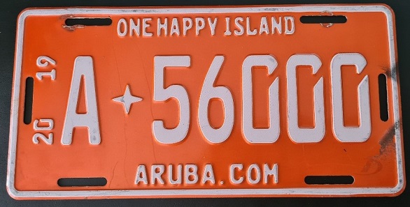 Aruba number plate