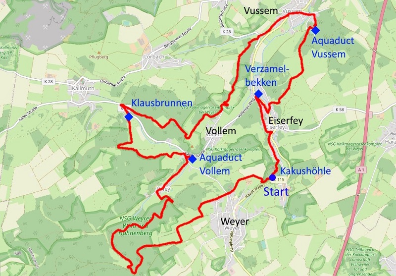 Route Wasser für Köln