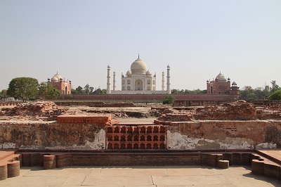 Fundament zwarte Taj Mahal