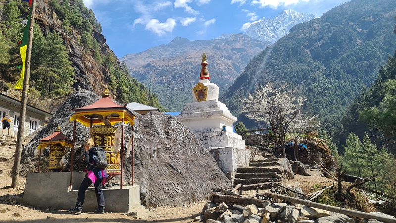 gebedsmolen manti stupa Nepal