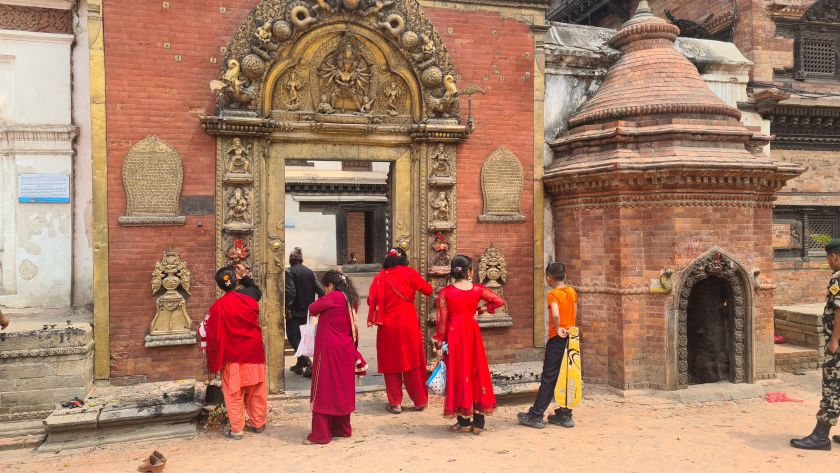 Gouden poort Sun Dhoka Bhaktapur Durbar Square